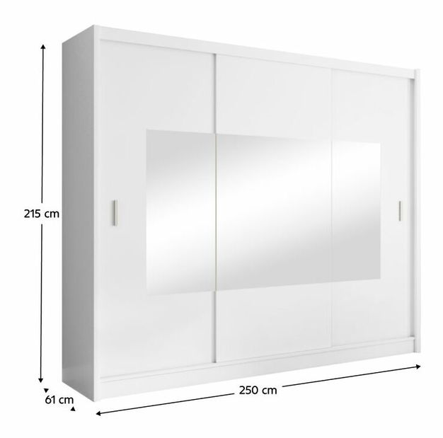 Šatní skříň MADRAT (bílá) *výprodej