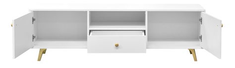 Sada nábytku do obývacího pokoje Astradon II (bílá + zlatá)