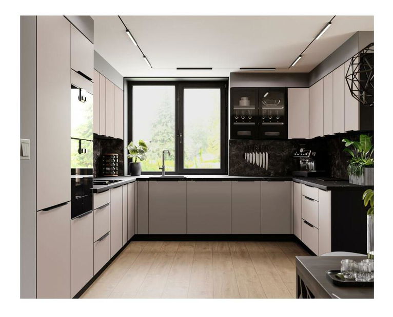 Dolní kuchyňská skříňka Arikona 50 D 1F 1S BB (kašmír + černá)