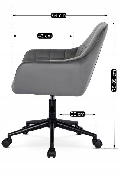 Kancelářské křeslo Levanto (šedá)