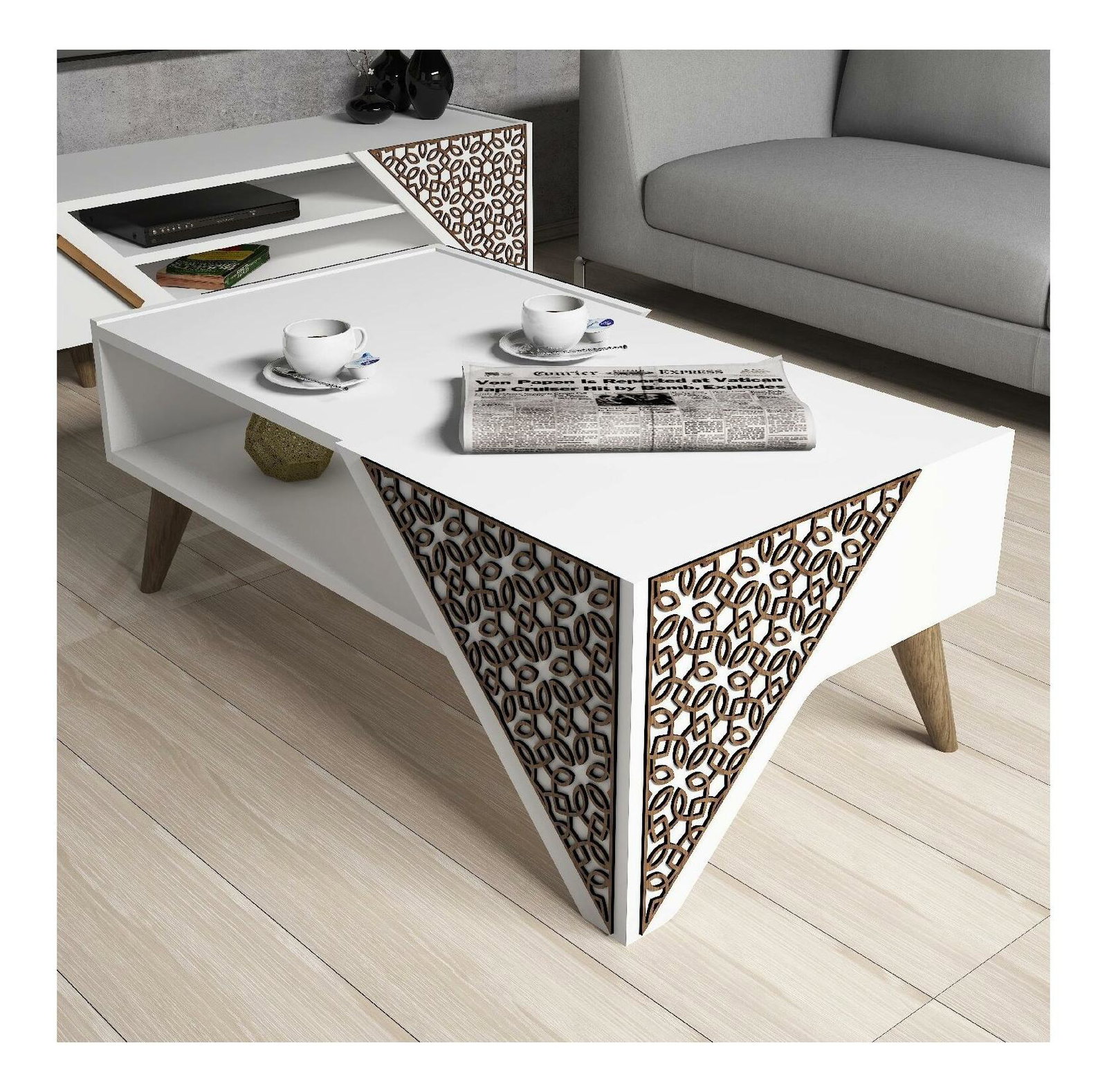 Konferenční stolek Berny (bílá)