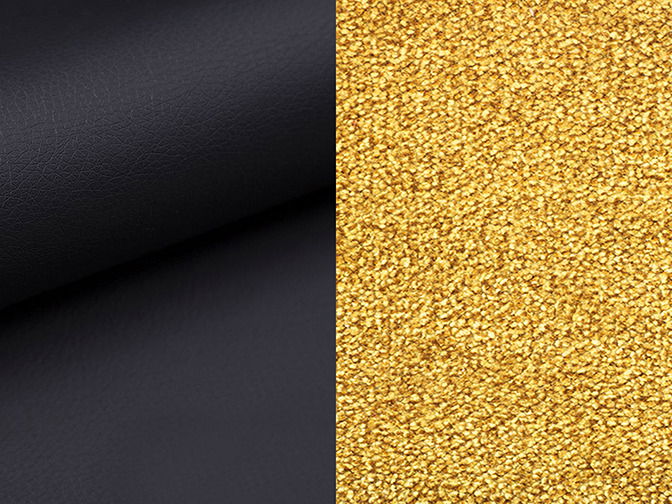 Manželská postel 160 cm Fabio (černá + žlutá) (s roštem a úl. prostorem)