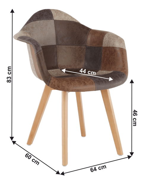 Křeslo Tesfaye (hnědá)