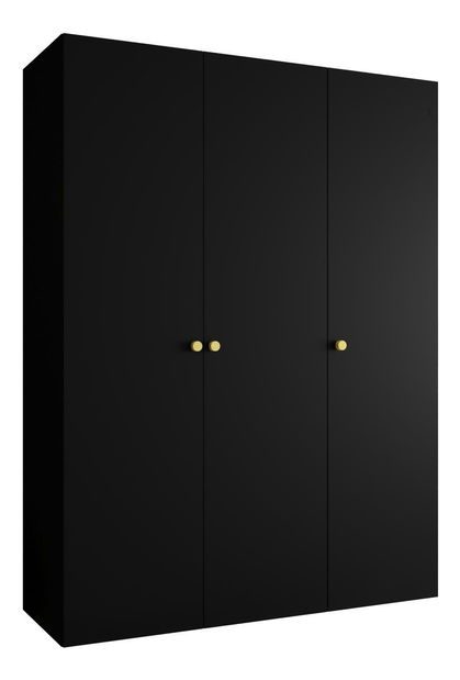 Šatní skříň 150 cm Parna 1 (černá + zlatá)