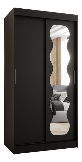 Šatní skříň 100 cm Spock (černá)