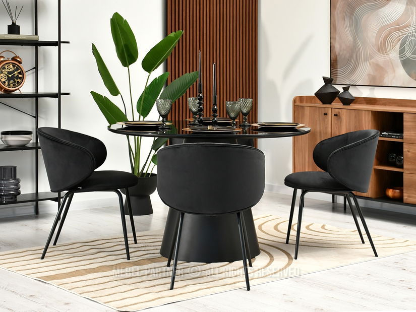 Židle Carmen (černá + zlatá)