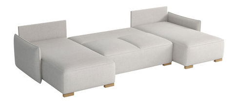 Rohová sedačka U Gryfit U (černá) (s úl. prostorem)