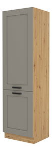 Potravinová kuchyňská skříň Lucid 60 DK 210 2F (dub artisan + claygrey)