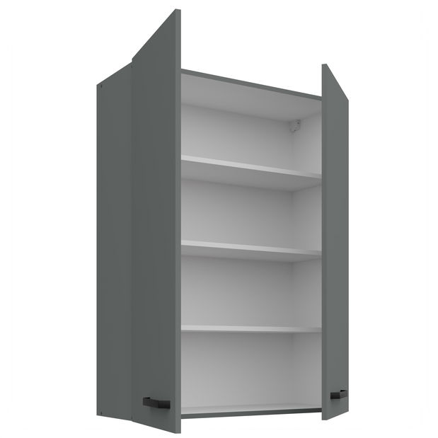 Horní kuchyňská skříňka Nesia 80 G-108 2F (korpus: antracit + fronta: antracit)