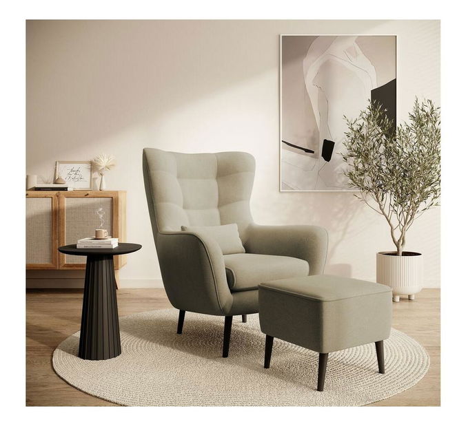 Taburetka Veneza V2 (béžová tmavá + černá)