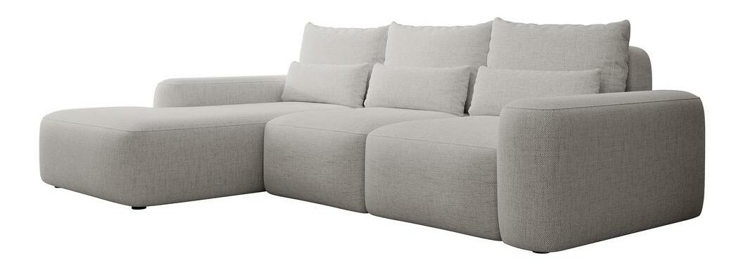 Rohová sedací souprava Carlito (L) (šedá + černá)