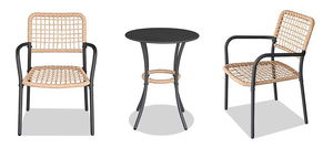 Zahradní set Abril (Přírodní + antracit) (pro 2 osoby)