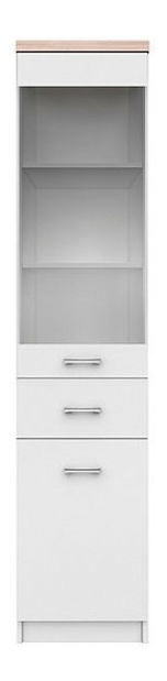 Vitrína Tianna 1d1w1s (bílá)