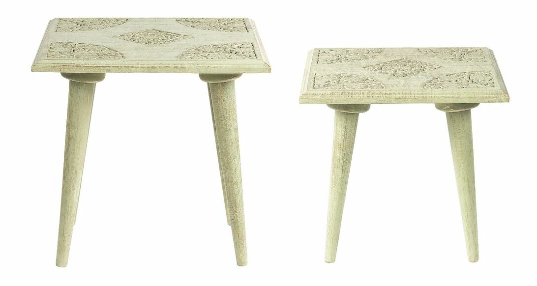 Set 2 ks konferenčních stolků Baude (zelená)