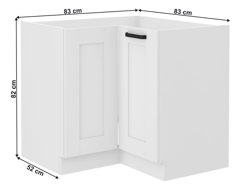 Rohová spodní skříňka Lesana 1 (bílá) 89x89 ND 1F BB 