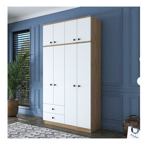 Šatní skříň Bastet 121 (ořech + bílá)