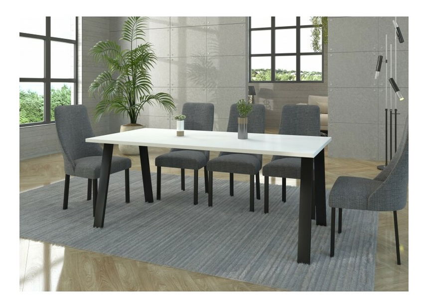 Jídelní stůl Kermit 185x90 ​​(bílá) (pro 4- 6 osob)