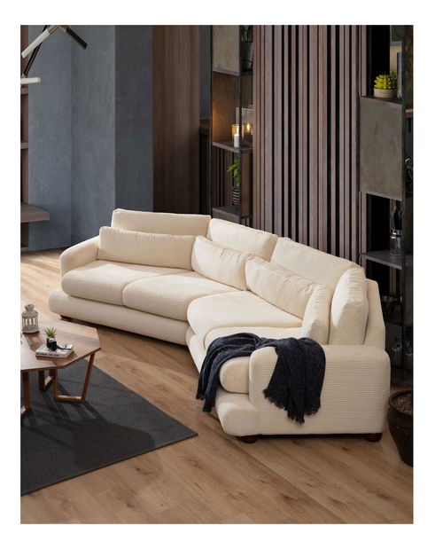 Pohovka čtyřsedačka Riverolla (P) (béžová)