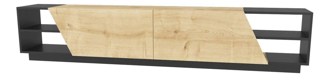 TV stolek/skříňka Rhodos (antracit + dub)