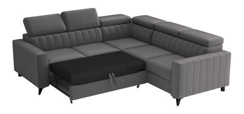 Rohová sedačka Laviosuna 2R2 (hnědá) (s úl. prostorem)