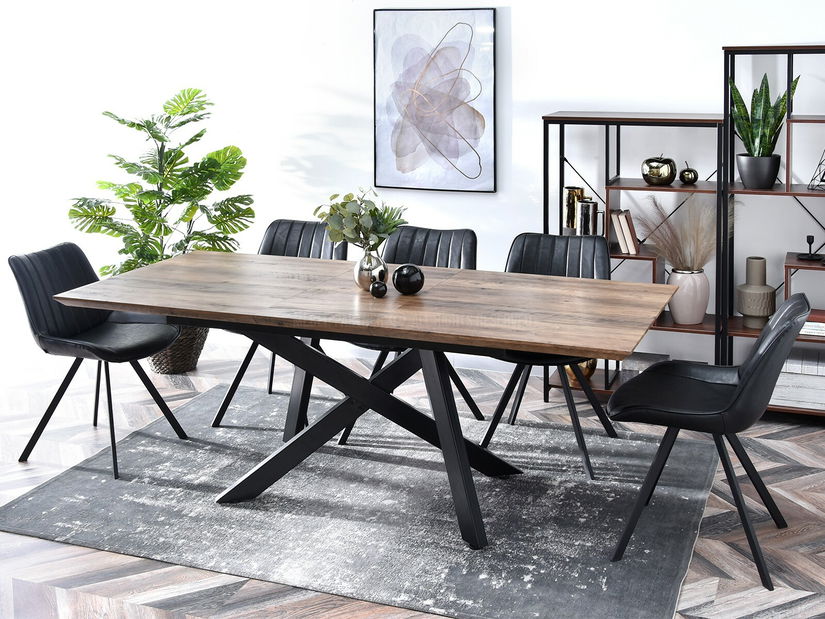 Jídelní stůl Timmy (ořech + černá)