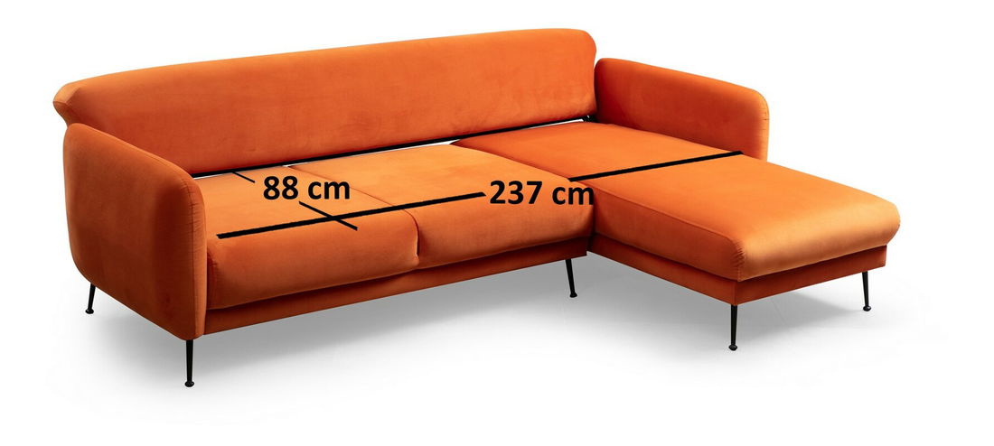 Rohová sedací souprava Samantha (P) (Oranžová)