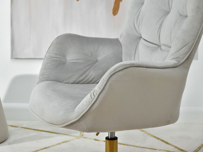 Křeslo Meryl (šedá + zlato)