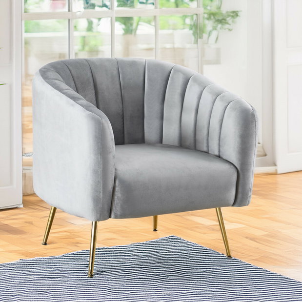 Designové křeslo Bagie (šedá)