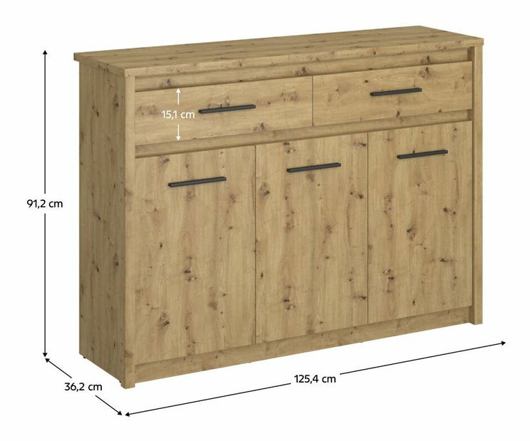 Komoda IRON (dub artisan)