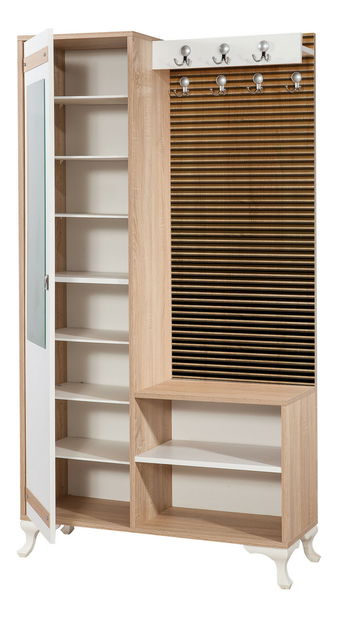 Předsíňová stěna Iris 220 (Dub sonoma) (se zrcadlem)