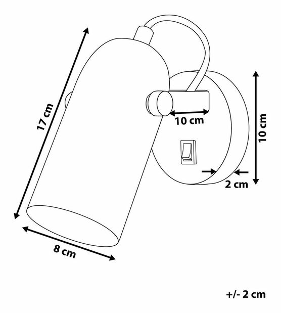 Nástěnná lampa TYRO (kov) (bílá)