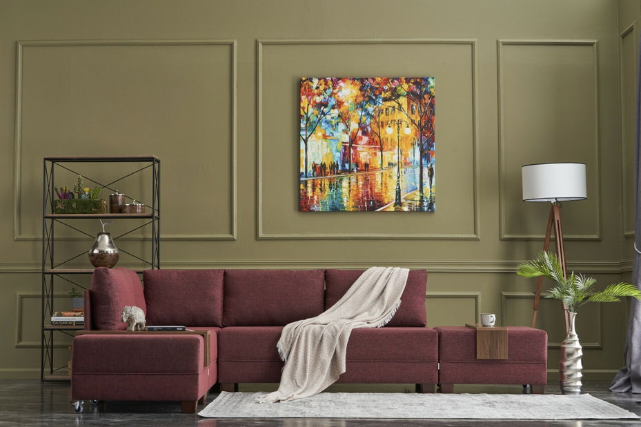 Rohová sedačka Flay 1 (hnědá) (L)