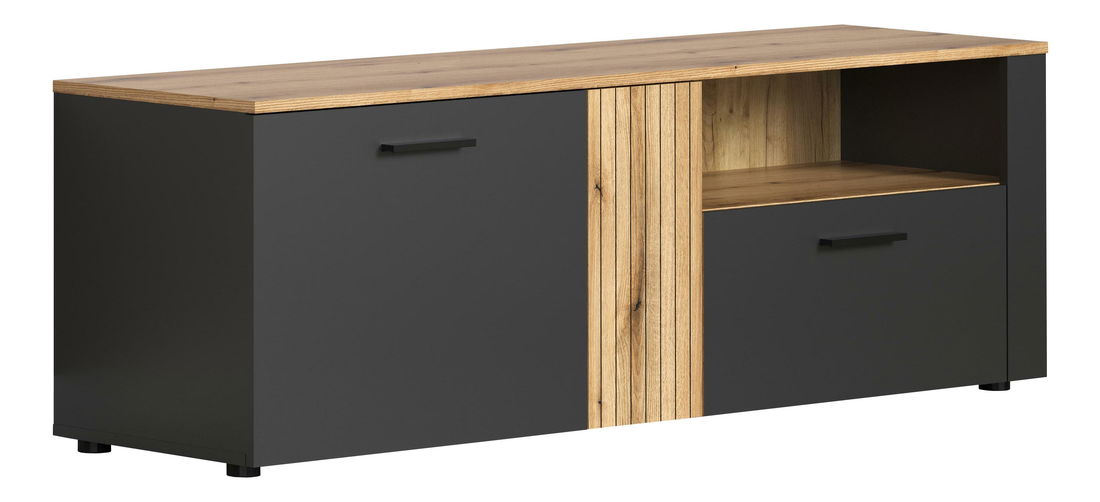 TV skříňka Esferas (grafit + dub evoke)