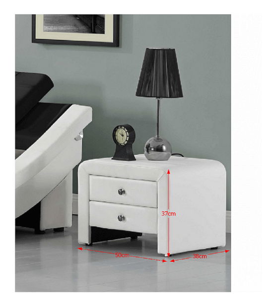 Noční stolek Wilmot (bílá)