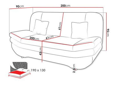 Sedačka Nyssa (světlobéžová)