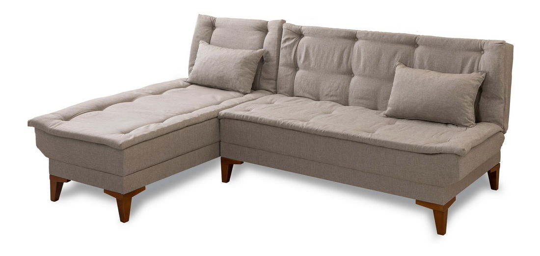 Rohová sedací souprava Santic (Krémová)