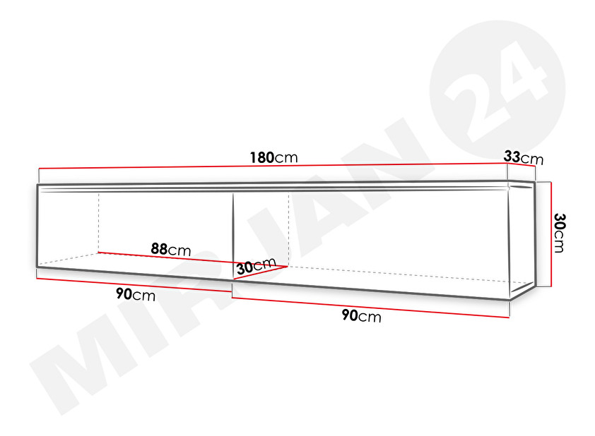 TV skříňka/stolek Dlone 180 (dub wotan) *výprodej