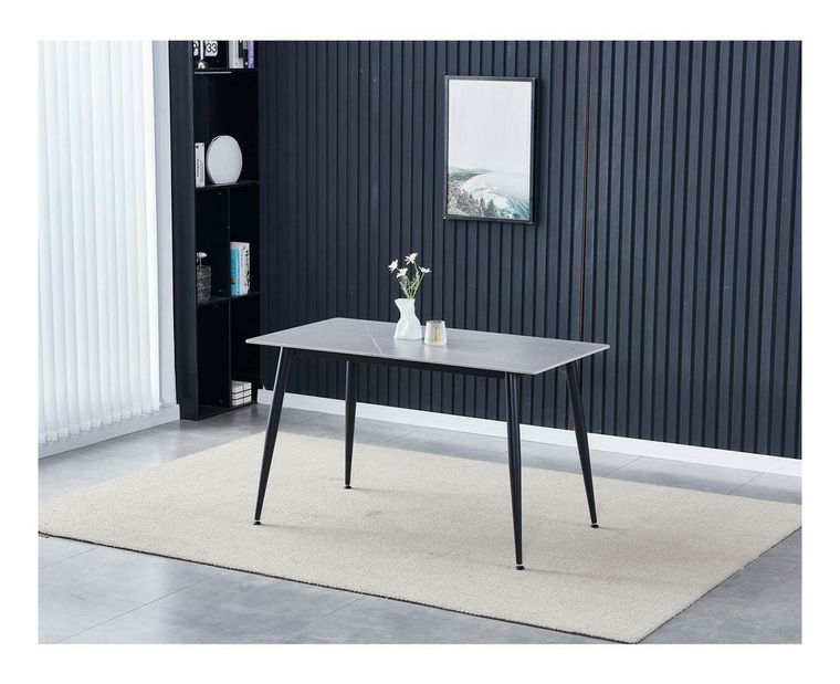 Jídelní stůl Human (mramor šedý) (pro 4 osoby)