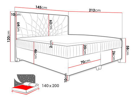 Manželská postel 160cm Nolezi (tyrkysová)