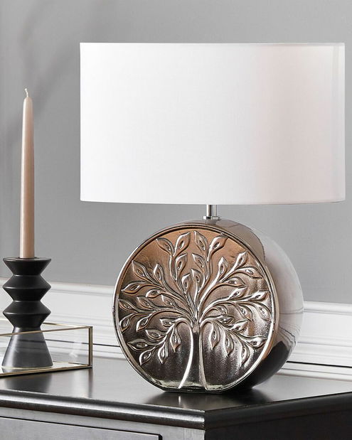 Stolní lampa Kheza (stříbrná)