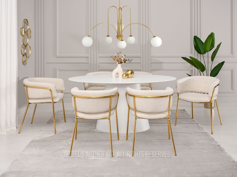 Židle Sorento (krémová + zlatá)