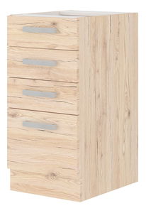 Dolní kuchyňská skříňka Bergenia 40 D 4S BB (dub bordeaux)