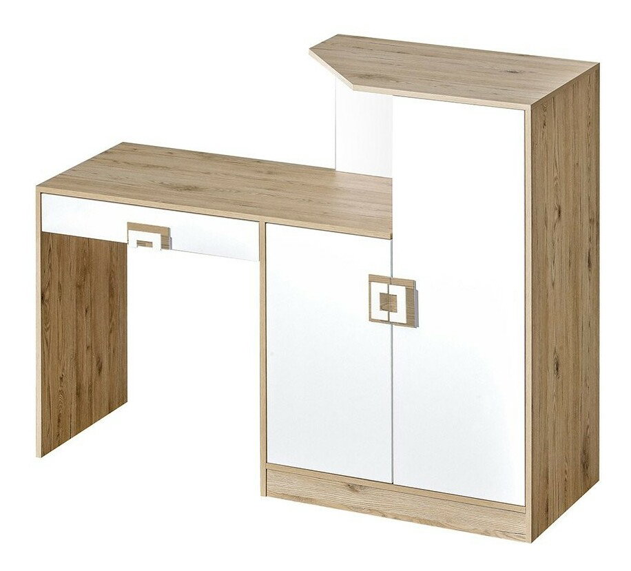 Psací stůl Nizeno NI11 (dub světlý + bílá)