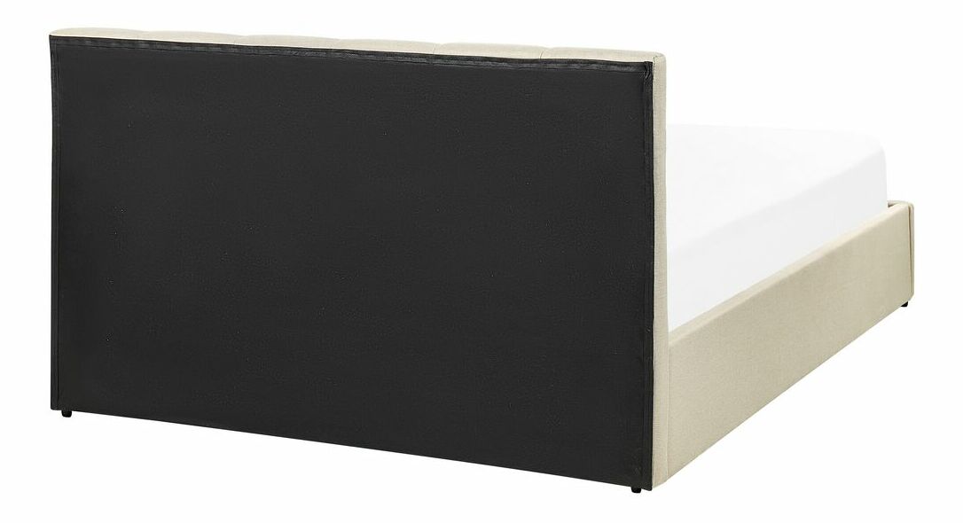 Manželská postel 140 cm Dabria (béžová) (s roštem) (s úl. prostorem)