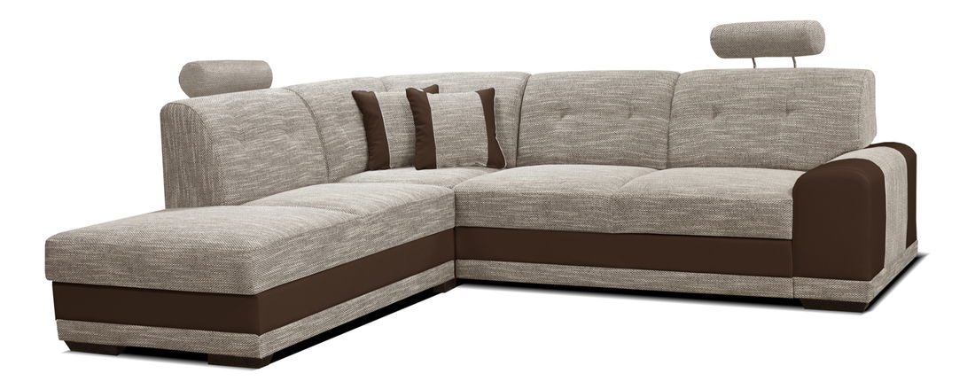 Rohová sedací souprava Bella II L+2F (béžová + hnědá) (L)