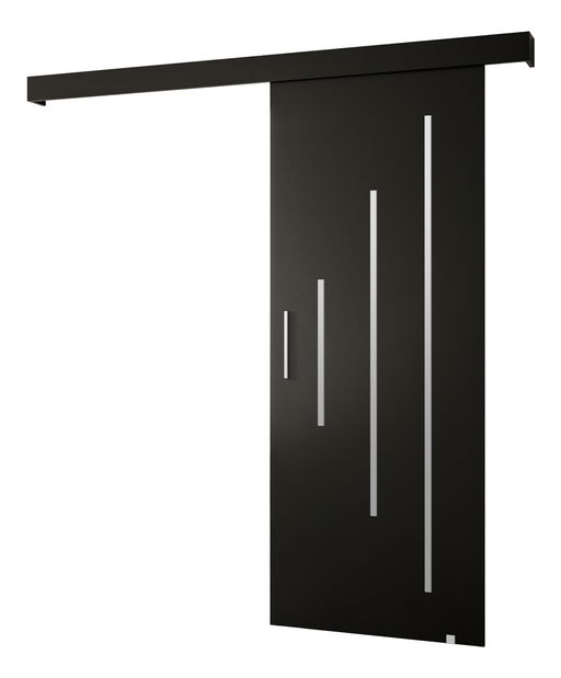 Posuvné dveře 90 cm Sharlene Y (beton + černá matná + černá)