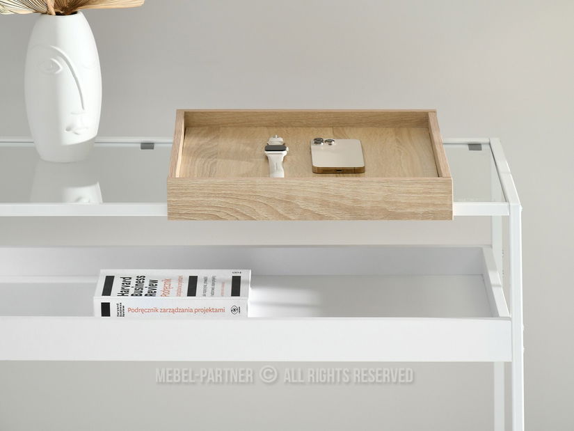 Konzolový stolek Eliash (sonoma + bílá)