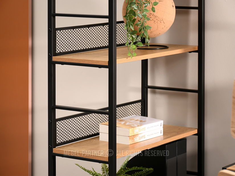 Regál Danube B (dub + černá)