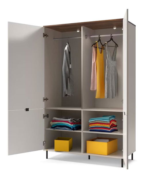 Šatní skříň Eliminados (kašmír + dub castello)