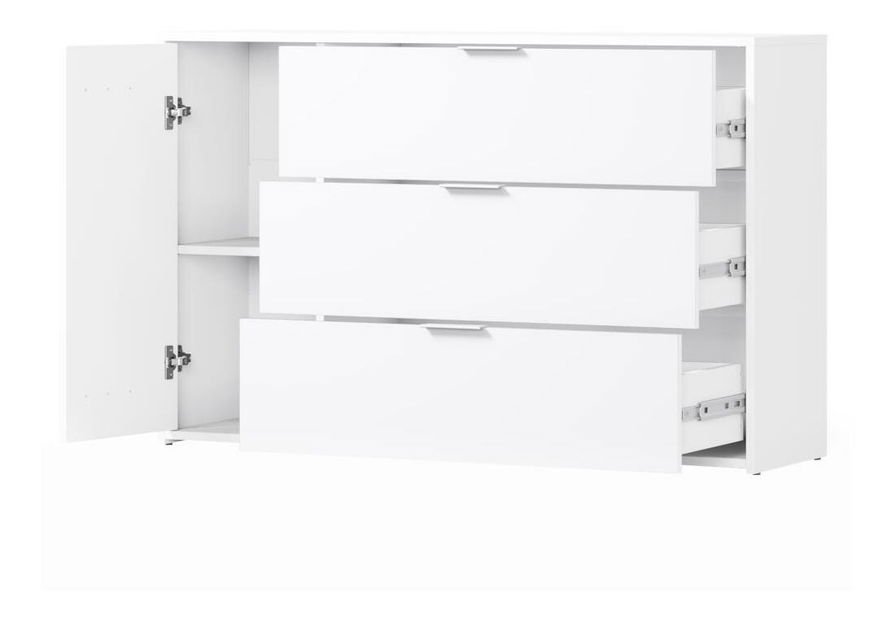 Komoda Frens (bílá + dub artisan)